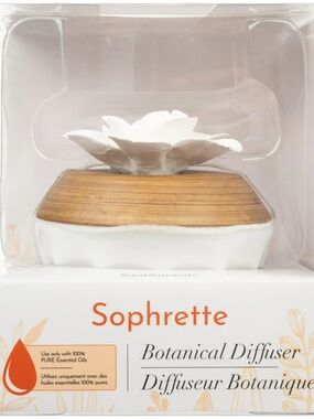 Sophrette Botanical Diffuser Ceramic Essential Oil Wicking Diffuser. NEW ❤️
